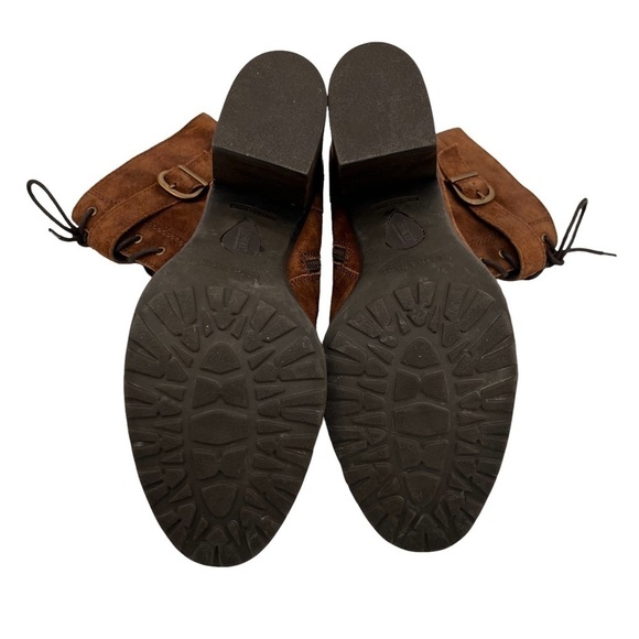 Born Brown Suede Cass Hiking Lace Up Block Heel Boots Size 11 Women's - Picture 10 of 14